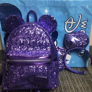 NWT Purple Potion Minnie Backpack Bundle